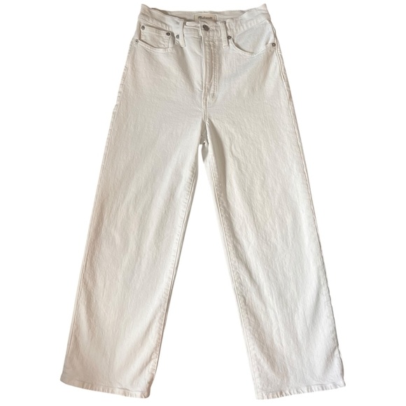 Madewell White The Perfect Vintage Wide Leg Crop Jean‎ Size 26 - Picture 2 of 6
